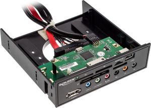 Delock Delock panel multimedialny z czytnikiem kart - 5.25 cala (91698) 1