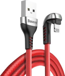 Kabel USB Baseus Kabel kątowy Lightning Baseus U-shaped 1m 2.4A (czerwony) 1