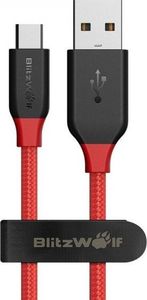 Kabel USB Blitzwolf USB-A - 1.8 m Przezroczysty (BW-MC4 Red ) 4