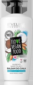 Eveline I Love Vegan Food Głęboko Nawilżający Balsam do ciała Kokos-Olejek Migdałowy 350ml 1