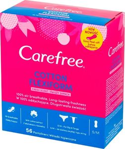 Carefree Carefree Cotton Flexiform Wkładki higieniczne Fresh Scent - świeży zapach 1op.-56szt 1