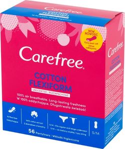 Carefree Carefree Cotton Flexiform Wkładki higieniczne Unscented-bezzapachowe 1op.-56szt 1