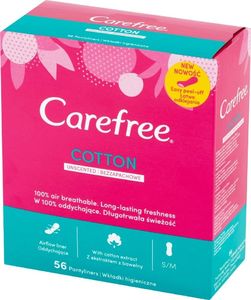 Carefree Carefree Cotton Wkładki higieniczne Uscented - bezzapachowe 1op.-56szt 1