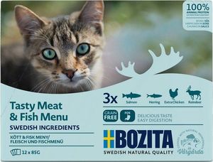 Bozita Bozita Cat Multibox z mięsem i rybą saszetki 12x85g 1