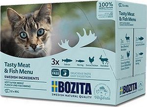 Bozita Bozita Cat Multibox z mięsem i rybą saszetki 12x85g 2