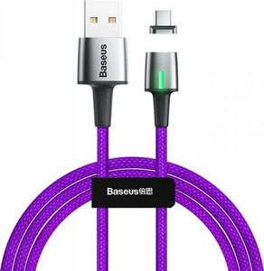Kabel USB Baseus Kabel magnetyczny USB-C Baseus Zinc 2A 2m (fioletowy) 1