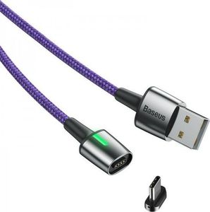 Kabel USB Baseus USB-A - 1 m Fioletowy (CATXC-A05) 1