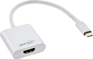 Adapter USB InLine HDMI - USB-C 0.2m biały (64101S) 1