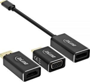 Adapter USB InLine USB-C - DisplayPort Czarny  (64109B) 1