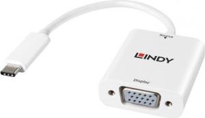 Adapter USB Lindy 43242 USB-C - VGA Biały  (43242) 1