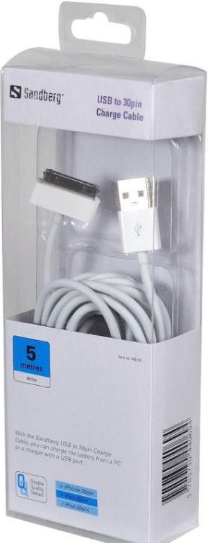 Kabel USB Sandberg USB - 30-pin Charge 5m (440-69) 2