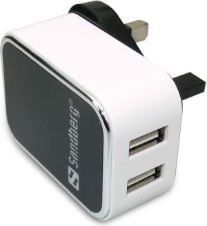 Ładowarka Sandberg ładowarka sieciowa USB 2.4+1A UK (440-58) 1