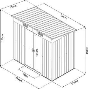 Hecht Domek narzędziowy 4x6 Plus 194x109x180 cm 2