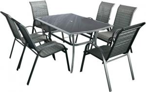 Hecht Zestaw mebli ogrodowych Honey Set 6 stół+ 6 krzeseł aluminium 1