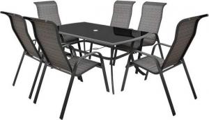 Hecht Zestaw mebli ogrodowych Honey Set Maxi stół+ 6 krzeseł aluminium 1
