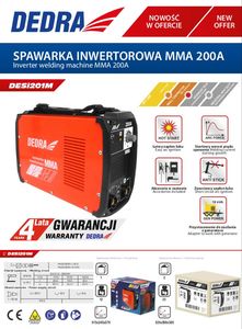 Dedra DEDRA DESI201M MMA 200A SPAWARKA INWERTOROWA 4