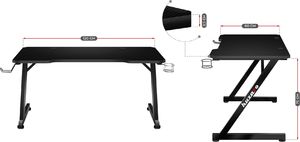Biurko Huzaro Hero 2.5 Czarne 120 cmx60 cm 12