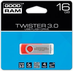Pendrive GoodRam Twister 16GB USB 3.0 Czerwony (PD16GH3GRTSRR9) 1