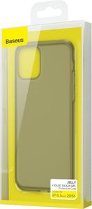 Baseus Baseus Jelly matowo przezroczyste żelowe etui pokrowiec iPhone 11 czarny (WIAPIPH61S-GD01) uniwersalny 17