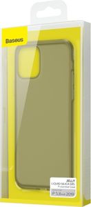 Baseus Baseus Jelly matowo przezroczyste żelowe etui pokrowiec iPhone 11 Pro czarny (WIAPIPH58S-GD01) uniwersalny 17