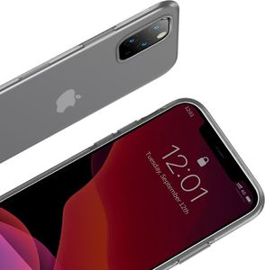 Baseus Baseus Jelly matowo przezroczyste żelowe etui pokrowiec iPhone 11 Pro czarny (WIAPIPH58S-GD01) uniwersalny 4