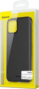 Baseus Baseus Wing Case ultracienkie etui pokrowiec iPhone 11 Pro Max czarny (WIAPIPH65S-A01) uniwersalny 17