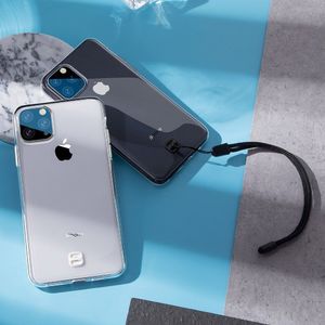 Baseus Baseus ultracienkie żelowe etui pokrowiec z uchwytem na smycz iPhone 11 Pro przezroczysty (WIAPIPH58S-QA02) uniwersalny 6