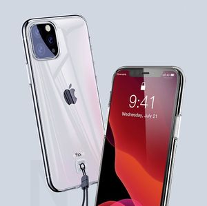 Baseus Baseus ultracienkie żelowe etui pokrowiec z uchwytem na smycz iPhone 11 Pro przezroczysty (WIAPIPH58S-QA02) uniwersalny 7