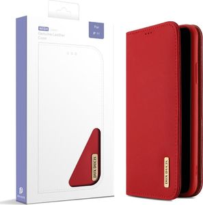 Dux Ducis DUX DUCIS Wish skórzane etui pokrowiec ze skóry naturalnej iPhone 11 Pro czerwony uniwersalny 18