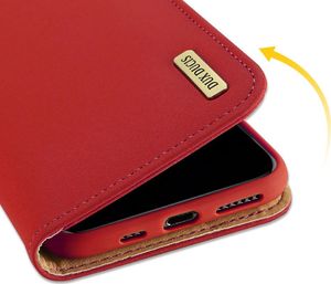 Dux Ducis DUX DUCIS Wish skórzane etui pokrowiec ze skóry naturalnej iPhone 11 Pro czerwony uniwersalny 6