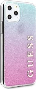 Guess Guess GUHCN65PCUGLPBL iPhone 11 Pro Max różowo-niebieski/pink blue hard case Glitter Gradient uniwersalny 3