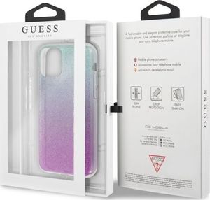 Guess Guess GUHCN65PCUGLPBL iPhone 11 Pro Max różowo-niebieski/pink blue hard case Glitter Gradient uniwersalny 7
