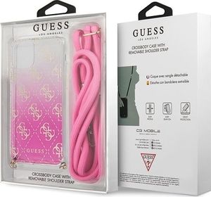 Guess Guess GUHCN65WO4GPI iPhone 11 Pro Max różowy/pink hard case 4G Gradient uniwersalny 4