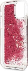 Guess Guess GUHCN61GLHFLRA iPhone 11 raspberry hard case Glitter Hearts uniwersalny 4