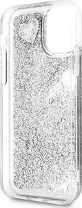 Guess Guess GUHCN61GLHFLSI iPhone 11 srebrny/silver hard case Glitter Hearts uniwersalny 4