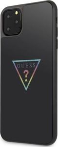 Guess Guess GUHCN65TRMLBK iPhone 11 Pro Max czarny/black hard case Triangle Glitter uniwersalny 2