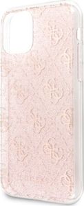 Guess Guess GUHCN58PCU4GLPI iPhone 11 Pro różowy/pink hard case 4G Glitter uniwersalny 5