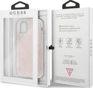 Guess Guess GUHCN58PCU4GLPI iPhone 11 Pro różowy/pink hard case 4G Glitter uniwersalny 7