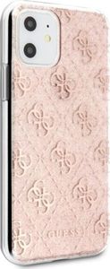 Guess Guess GUHCN61PCU4GLPI iPhone 11 różowy/pink hard case 4G Glitter uniwersalny 3