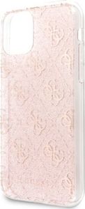 Guess Guess GUHCN61PCU4GLPI iPhone 11 różowy/pink hard case 4G Glitter uniwersalny 4