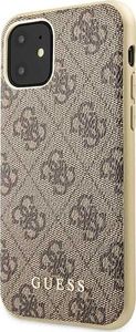 Guess Guess GUHCN61G4GB iPhone 11 brązowy/brown hard case 4G Collection uniwersalny 2