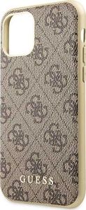 Guess Guess GUHCN61G4GB iPhone 11 brązowy/brown hard case 4G Collection uniwersalny 3