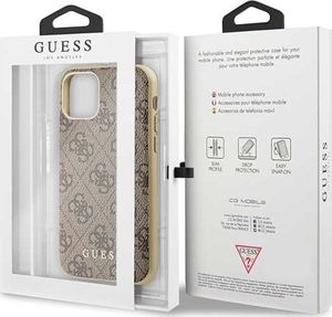 Guess Guess GUHCN61G4GB iPhone 11 brązowy/brown hard case 4G Collection uniwersalny 7