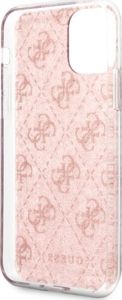 Guess Guess GUHCN65PCU4GLPI iPhone 11 Pro Max różowy/pink hard case 4G Glitter uniwersalny 6