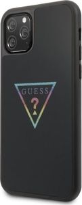 Guess Guess GUHCN58TRMLBK iPhone 11 Pro czarny/black hard case Triangle Glitter uniwersalny 2