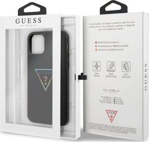 Guess Guess GUHCN58TRMLBK iPhone 11 Pro czarny/black hard case Triangle Glitter uniwersalny 7