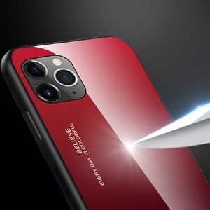 Hurtel Gradient Glass etui pokrowiec nakładka ze szkła hartowanego iPhone 11 Pro zielono-fioletowy uniwersalny 6