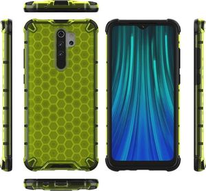 Hurtel Honeycomb etui pancerny pokrowiec z żelową ramką Xiaomi Redmi Note 8 Pro zielony uniwersalny 12