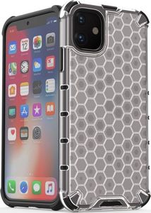 Hurtel Honeycomb etui pancerny pokrowiec z żelową ramką iPhone 11 czarny uniwersalny 4