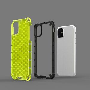 Hurtel Honeycomb etui pancerny pokrowiec z żelową ramką iPhone 11 czerwony uniwersalny 3